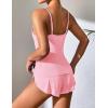 Ekouaer Women Pajamas Set Cami Shorts Set Soft V Neck Sleepwear Sleeveless Lingerie Pjs Set S-XXL(Misty Rose)