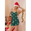 Ekouaer Women Pajamas Set Cami Shorts Set Soft V Neck Sleepwear Sleeveless Lingerie Pjs Set S-XXL(Teddy Bear Dark Green)