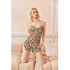 Ekouaer Women Pajamas Set Cami Shorts Set Soft V Neck Sleepwear Sleeveless Lingerie Pjs Set S-XXL(Teddy Bear Light Brown)