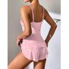 Ekouaer Women Pajamas Set Cami Shorts Set Soft V Neck Sleepwear Sleeveless Lingerie Pjs Set S-XXL(Teddy Bear Pink)