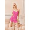 Ekouaer Women Pajamas Set Cami Shorts Set Soft V Neck Sleepwear Sleeveless Lingerie Pjs Set S-XXL(Teddy Leopard Print)