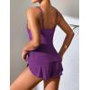 Ekouaer Women Pajamas Set Cami Shorts Set Soft V Neck Sleepwear Sleeveless Lingerie Pjs Set S-XXL(Wineberry)