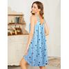 Ekouaer Women’s Nightgown Sleeveless Sleepwear Wide Strap Sleep Shirt Pleated Scoopneck Nightshirt S-4XL(000-blue Moon Star)