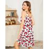 Ekouaer Women’s Nightgown Sleeveless Sleepwear Wide Strap Sleep Shirt Pleated Scoopneck Nightshirt S-4XL(Heart)