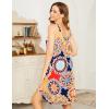 Ekouaer Women’s Nightgown Sleeveless Sleepwear Wide Strap Sleep Shirt Pleated Scoopneck Nightshirt S-4XL(Mandala)