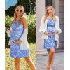 Ekouaer Women’s Nursing Nightgown Maternity Dress Breastfeeding Gown Full Slips Sleepwear(Blue White Floral)