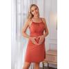 Ekouaer Women’s Nursing Nightgown Maternity Dress Breastfeeding Gown Full Slips Sleepwear(Brick Red)