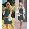 Ekouaer Women’s Nursing Nightgown Maternity Dress Breastfeeding Gown Full Slips Sleepwear(Dark Green)