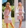 Ekouaer Women’s Nursing Nightgown Maternity Dress Breastfeeding Gown Full Slips Sleepwear(Dusty Pink)