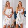 Ekouaer Women’s Nursing Nightgown Maternity Dress Breastfeeding Gown Full Slips Sleepwear(Green White Floral)
