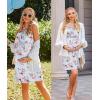 Ekouaer Women’s Nursing Nightgown Maternity Dress Breastfeeding Gown Full Slips Sleepwear(Light Blue Foral)