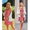 Ekouaer Women’s Nursing Nightgown Maternity Dress Breastfeeding Gown Full Slips Sleepwear(Red Daisy)