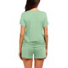 Ekouaer Womens Nursing Pajamas Maternity Breastfeeding Pjs Sleepwear Layer Soft Postpartum Lounge Set Pregnancy Clothes(Light Green)