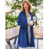 Ekouaer Women’s Velour Bathrobe – Knee Length, Warm, Plush, Long Sleeve Lounge Robe