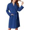 Ekouaer Women’s Velour Bathrobe – Knee Length, Warm, Plush, Long Sleeve Lounge Robe