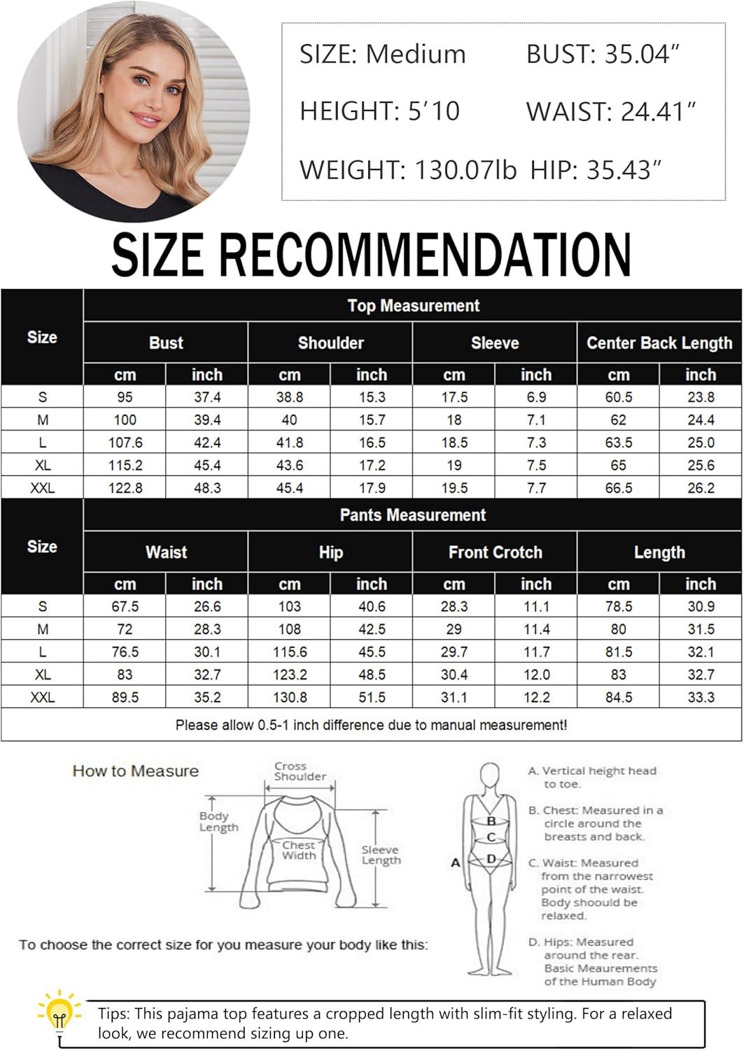 imageEkouaer Womens Pajama Sets Soft Cotton Pj Short Sleeve Top with Capri Pants Sleepwear 2 Piece Print LoungewearSXXLBlack