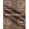 Ekouaer Capri Pajamas for Women Set Short Sleeve Lounge Set Soft Sleepwear Pullover Top and Pants(Brown)