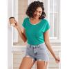 Ekouaer Pajama Sets Lounge Sets for Women 2 Piece Short Sleeve Tops and Shorts Comfy Pjs Sleepwear, S-XXL(Turquoise Green)