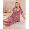 Ekouaer Women’s Pajama Sets Short Sleeve Sleepwear Button Up Pj Loungewear Top and Capri Pants with Pockets(Light Coral)