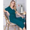 Ekouaer Womens Pajama Sets Soft Cotton Pj Short Sleeve Top with Capri Pants Sleepwear 2 Piece Print Loungewear,S-XXL(Blue Green)