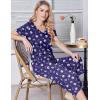 Ekouaer Womens Pajama Sets Soft Cotton Pj Short Sleeve Top with Capri Pants Sleepwear 2 Piece Print Loungewear,S-XXL(Blue Moon)
