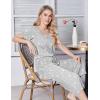 Ekouaer Womens Pajama Sets Soft Cotton Pj Short Sleeve Top with Capri Pants Sleepwear 2 Piece Print Loungewear,S-XXL(Gray Star)