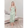 Ekouaer Womens Pajama Sets Soft Cotton Pj Short Sleeve Top with Capri Pants Sleepwear 2 Piece Print Loungewear,S-XXL(Green Flowers)