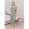 Ekouaer Womens Pajama Sets Soft Cotton Pj Short Sleeve Top with Capri Pants Sleepwear 2 Piece Print Loungewear,S-XXL(Leopard White)