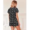 Ekouaer Women’s Pajamas Set Ruffle Sleeves Sleepwear V Neck Comfy 2 Piece Pjs Loungewear Set with Pockets S-XXL(Black Star Moon)