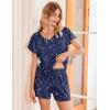 Ekouaer Women’s Pajamas Set Ruffle Sleeves Sleepwear V Neck Comfy 2 Piece Pjs Loungewear Set with Pockets S-XXL(Constellation)