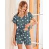 Ekouaer Women’s Pajamas Set Ruffle Sleeves Sleepwear V Neck Comfy 2 Piece Pjs Loungewear Set with Pockets S-XXL(Star)
