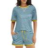 Blue White Stripe
