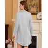 Ekouaer 2 Pack Nightgowns for Women Long Sleeve Night Shirt Button Down Sleep Shirt V-Neck Sleep Dress Pajama Sleepwear(Black/Light Grey)