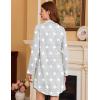 Ekouaer 2 Pack Nightgowns for Women Long Sleeve Night Shirt Button Down Sleep Shirt V-Neck Sleep Dress Pajama Sleepwear(Black/Stars)