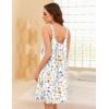 Ekouaer 2 Pack Nightgowns for Women Sleeveless Sleepwear Wide Strap Sleep Shirt Pleated Tank Sleepshirt S-4XL(Dense Floral& Multicolour Flower)
