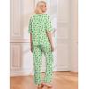 Ekouaer 2 Pack Womens Pajama Sets Short Sleeve Tops and Long Pants Casual Comfy Pjs Lounge Set with Pockets,S-XXL(Green Avocado/Blue Whale)