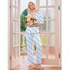 Ekouaer 2 Pack Womens Pajama Sets Short Sleeve Tops and Long Pants Casual Comfy Pjs Lounge Set with Pockets,S-XXL(Green Avocado/Blue Whale)