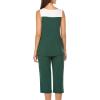 Ekouaer Capri Pajama Sets for Women 2 Piece Soft Cute Pjs Round Neck Sleeveless Lounge Set for Summer Sleepwear S-XXXL(Dark Green)