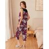 Ekouaer Capri Pajama Sets for Women 2 Piece Soft Cute Pjs Round Neck Sleeveless Lounge Set for Summer Sleepwear S-XXXL(Flower 2)