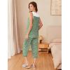 Ekouaer Capri Pajama Sets for Women 2 Piece Soft Cute Pjs Round Neck Sleeveless Lounge Set for Summer Sleepwear S-XXXL(Flower 5)