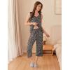 Ekouaer Capri Pajama Sets for Women 2 Piece Soft Cute Pjs Round Neck Sleeveless Lounge Set for Summer Sleepwear S-XXXL(Leopard)