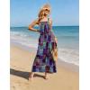 Ekouaer Casual Jumpsuits for Women Adjustable Straps Overalls One Piece Jumpsuit Wide Leg Rompers With Pockets S-XXL(Blue Checkered)