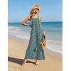 Ekouaer Casual Jumpsuits for Women Adjustable Straps Overalls One Piece Jumpsuit Wide Leg Rompers With Pockets S-XXL(Blue Flowers)