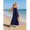 Ekouaer Casual Jumpsuits for Women Adjustable Straps Overalls One Piece Jumpsuit Wide Leg Rompers With Pockets S-XXL(Navy Blue)