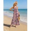 Ekouaer Casual Jumpsuits for Women Adjustable Straps Overalls One Piece Jumpsuit Wide Leg Rompers With Pockets S-XXL(Pink Daisies)