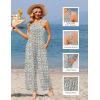 Ekouaer Casual Jumpsuits for Women Adjustable Straps Overalls One Piece Jumpsuit Wide Leg Rompers With Pockets S-XXL(Small Floral)