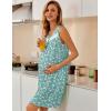 Ekouaer Nightgowns for Women Button Up Sleepshirt Tank Sleeveless Nightshirt Soft Sleepwear with Pockets S-XXXL(Light Green White Florals)