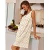 Ekouaer Nightgowns for Women Button Up Sleepshirt Tank Sleeveless Nightshirt Soft Sleepwear with Pockets S-XXXL(Yellow Floral)
