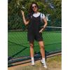 Ekouaer Rompers for Women Casual Loose Sleeveless Overalls Shorts Knit Jumpsuits 2026 Summer Vacation Beach Outfits(Black)