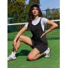 Ekouaer Rompers for Women Casual Loose Sleeveless Overalls Shorts Knit Jumpsuits 2026 Summer Vacation Beach Outfits(Black)
